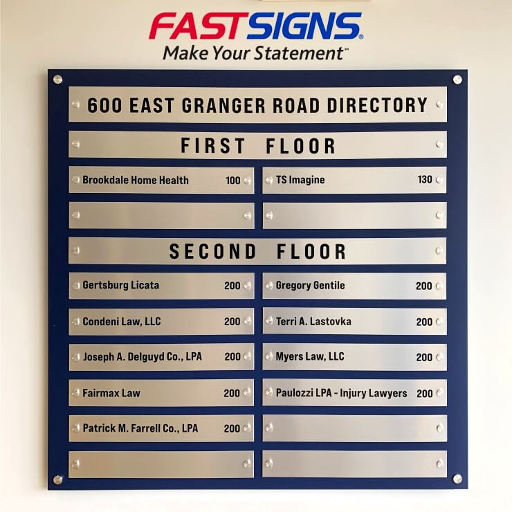 Custom Directory Signs